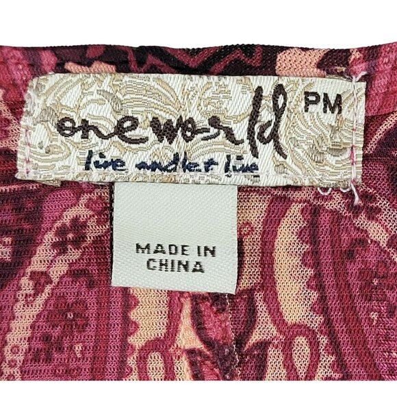 Womans Colorful Summer Knit Top Butterfly Sleeve Size Petite Medium JH1649089 - Picture 3 of 4